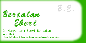 bertalan eberl business card